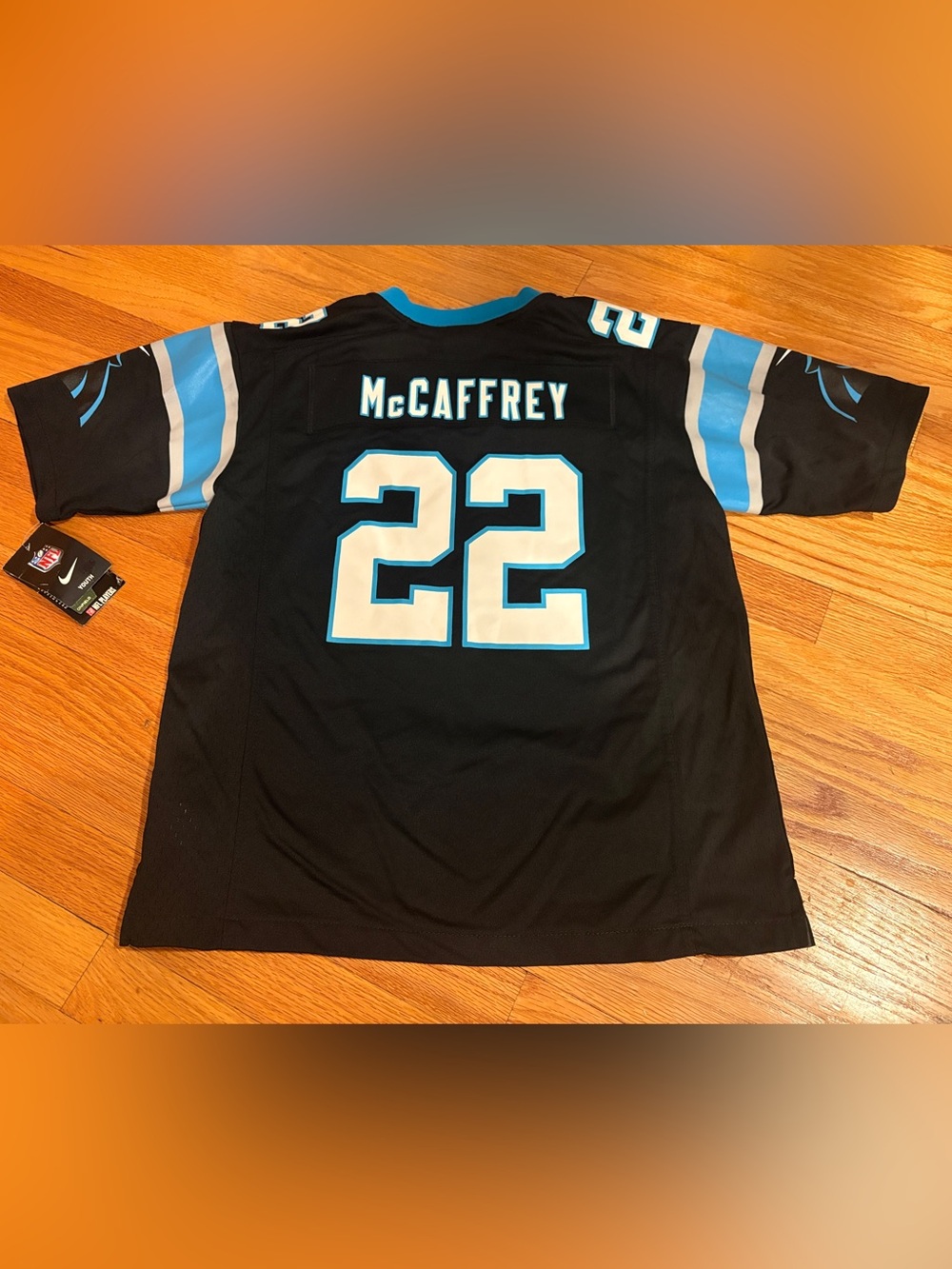 Nike Christian McCaffrey Carolina Panthers Jersey Youth Large $90 Retail New